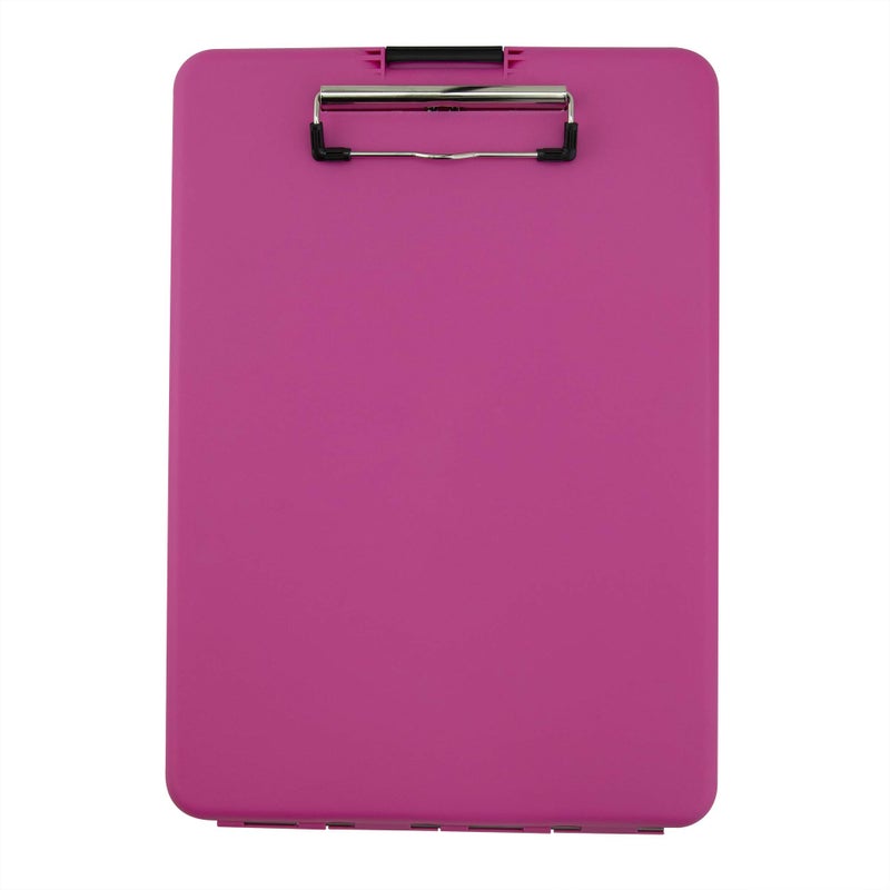Saunders Pink SlimMate Plastic Storage Clipboard with Low Profile Clip - Portable Mobile Organizer for Home, Office, and Business Use (00835) - Image 2